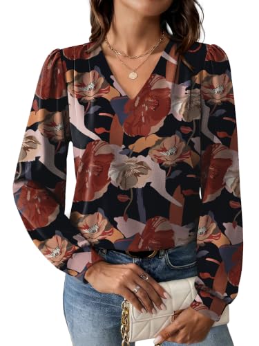 Blouses for Women Trendy Long Sleeve Shirts Business Casual Fall Outfits