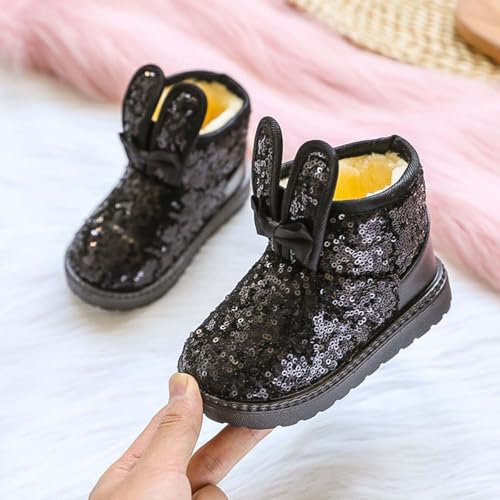 IWIHMIV Girls' Winter Ankle Booties Platform Short Boots for Girls Casual Non Slip Soft Sole Warm Winter Boots4