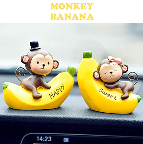 INEBIZ Creative Cute Monkeys Love Dashboard Decorations Car Home Office Ornaments