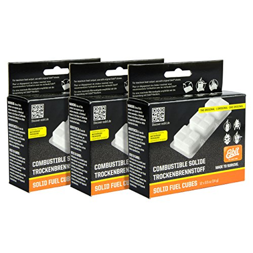 Comparison: Best Solid Fuel For Stove 5 Esbit 1300-Degree Smokeless Solid 14g Fuel Tablets for Backpacking, Camping, and Emergency Prep, 36 Pieces