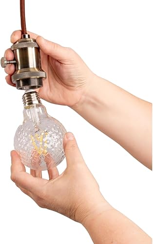 Miniatura 8 de Westinghouse Lighting 5268020 - Bombilla LED de filamento transparente regulable G25 de 5.5 W (equivalente a 40 vatios), base media, paquete de 6