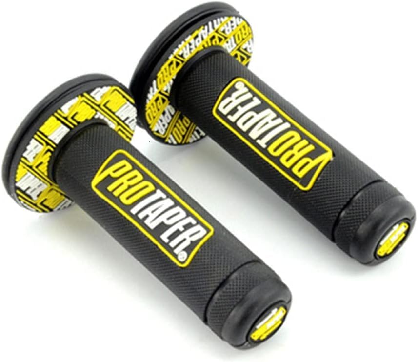 Handlebar Grip Gel Brake Handle Rubber for 7/8 Motorcycle for CRF EXC YZF Protaper Pro Taper Motocross Dirt Pit (Black Yellow)-image-7