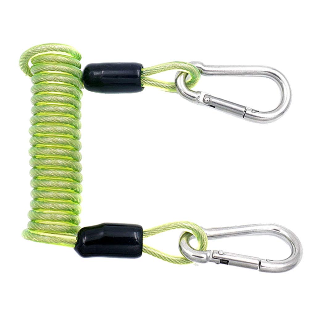 Easnea Scuba Diving Lanyard Coil Strap Ring for Scuba Diving Photography Equipment Choice of Color Green