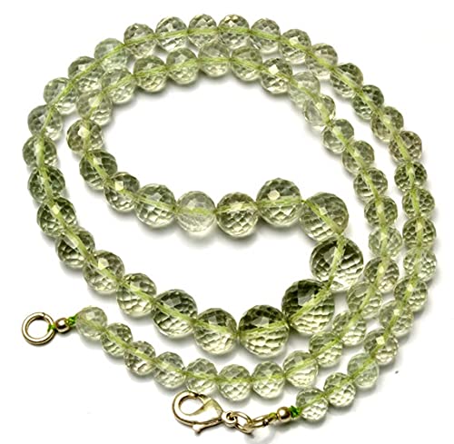 Prasiolite naturelle en perles de 6-9mm : l'améthyste idéale pour offrir