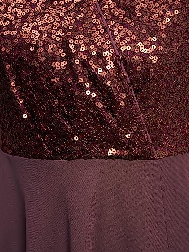 Image of Miss Chase Women's Round Neck Sleeve Embellished Fit Flare Maxi Dress