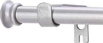 Small Curtain Rods for Windows 30" and 45" 5/8 Inch Standard Decorative Silver Curtain Rod with Brackets Easy to Install for Bedroom Living room Kitchen