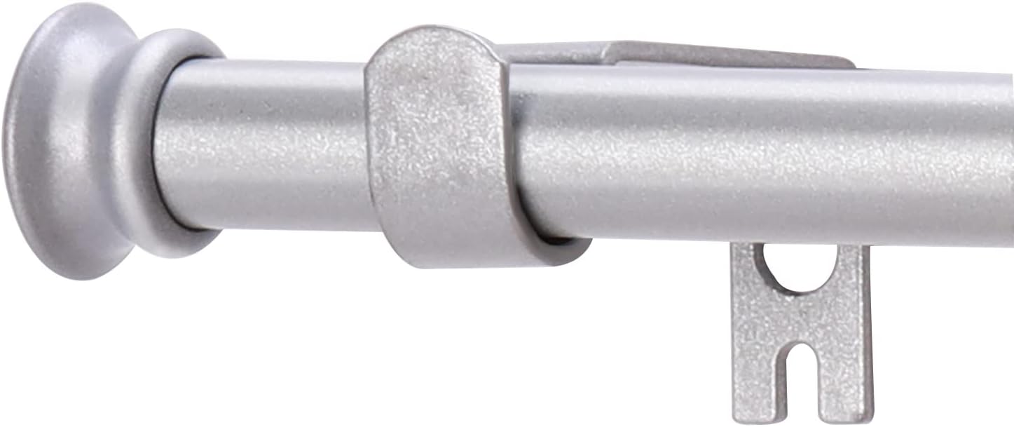 Small Curtain Rods for Windows 30" and 45" 5/8 Inch Standard Decorative Silver Curtain Rod with Brackets Easy to Install for Bedroom Living room Kitchen