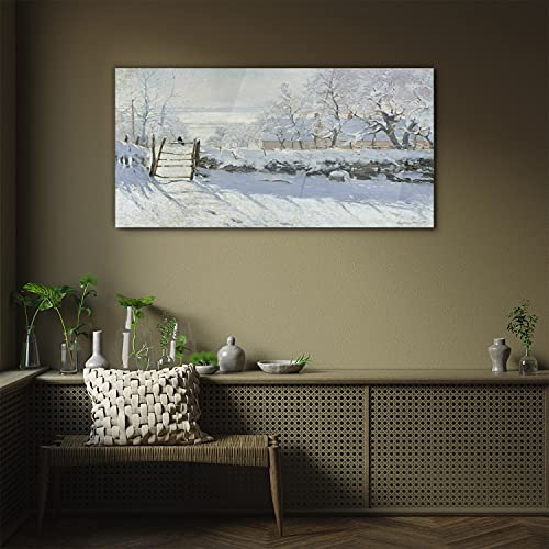 Décoration tableau en verre contre murs ternes - Impression 100x50cm
