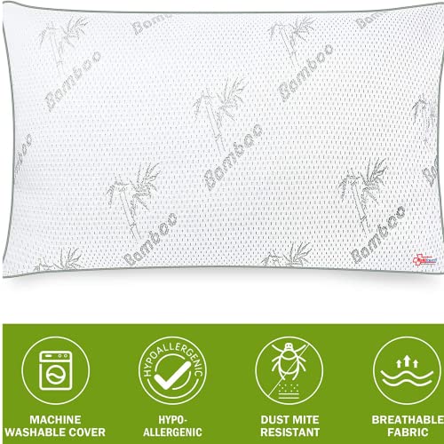 Image of MediTouch Bed Pillow Extrasoft Microfiber Fill with Certified Organic Bamboo Cover for Cool & Sound Sleeping Side Back and Stomach Sleepers Home & Hotel -U V Sterilized (Child 15 inch X 23 inch, 2)