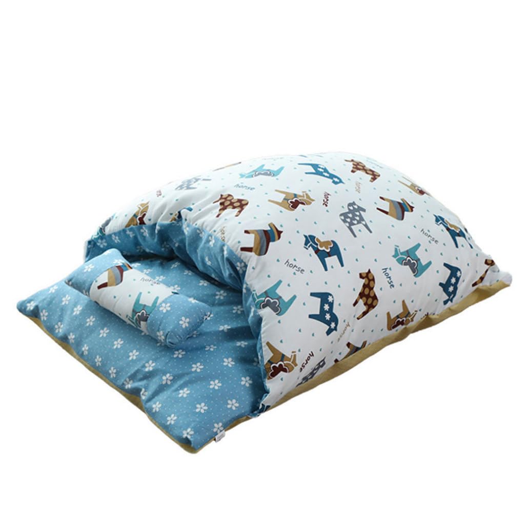 Self-Warming Cat Sleeping Bag Bed - Cozy Pet Cave With Pillow, 23.6x19.7 Inch