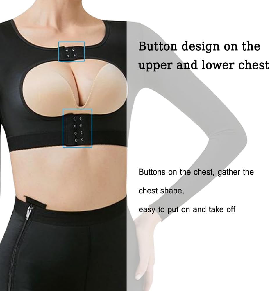 Upper Arm Shaper, Slimmer Compression Sleeves, Posture Corrector Tops Shapewear for Women - Image 2