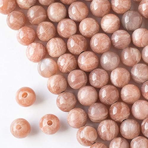 Cherry Blossom Beads Apatite 10mm Smooth Round Beads with Drilled 2.5mm Large Hole - 8 Inch Strand