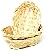 Lashuma 3er Korbset Kleine Flechtkörbchen, Ovale, Leere Bambuskörbe Größe: 18x13 cm, Beige Osterkörbe Tiefe 6 cm