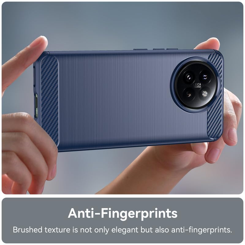 Image of Hybrid Carbon Fiber Back Case for Xiaomi 14 Civi 5G (Blue)