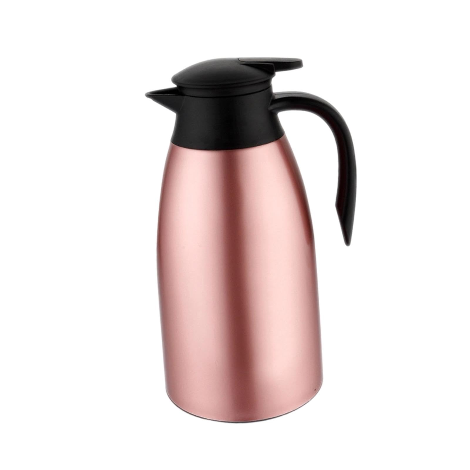 Caraffa Termica in Acciaio Inox per caffè E tè, Dispenser di Bevande in Silicone con 24 Ore, Ideale per Ufficio E Casa, Oro Rosa