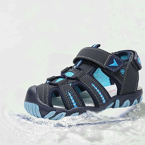 Childrens Leather Hook Loop Sandals Boys Girls Kids Soft Non Slip Adjusted Barefoot Shoes Summer Casual Breathable Shoes3