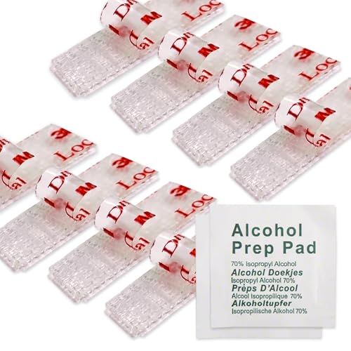 AUTOBOXCLUB Heavy Duty EZ Pass Mounting Strips with Adhesive/Ipass Compatible/Works with EZ Pass Holder/Easy Installation and Removal - 8pcs (4sets) with Prep Pads