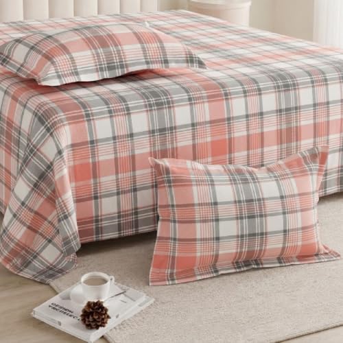 Image of LANE LINEN Symphony 100% Cotton 144TC Double Bedsheet Set, 3 Piece, Printed