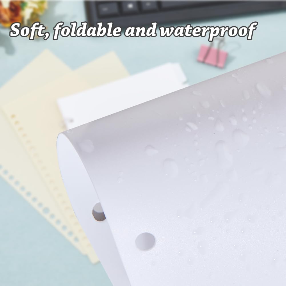 SUPERFINDINGS 2 Sets 14 Sheets A5 Index Binder Dividers White Plastic Binder Dividers 6 Ring Binder Dividers Binder Dividers Pages with 7-Tabs 6 Holes Ring Index Page for Planner Notebook - Image 4
