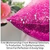 ShinyBeauty Sequin Pillow Case 20x20 2 Pack Hot Pink Glitter Pillow Decorative Throw Pillows Pillow Decorative Sparkles Holiday Throw Pillows (20x20 x2pc, Hot Pink) #4