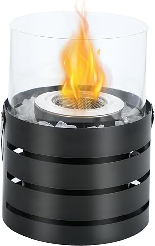 Chimenea portátil de mesa con alcohol, combustión limpia, sin humo, portátil, bioetanol sin ventilación, para exteriores e interiores, para patio,
