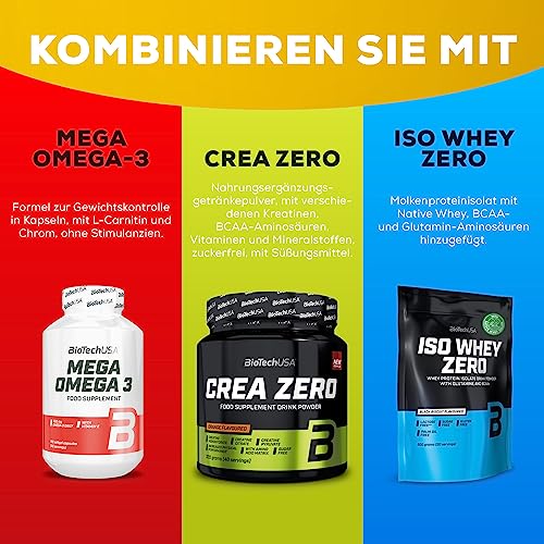 BioTechUSA EAA Zero - Essentielle Aminosäuren Power | 7160mg EAA/Portion | Empfohlenes Verhältnis der WHO | Zuckerfrei, Glutenfrei, 350 g, Wassermelone