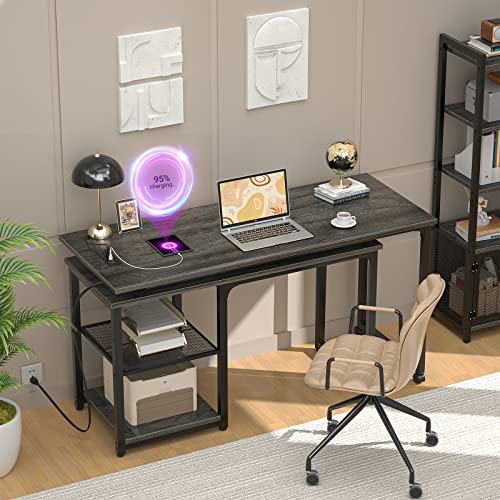 Armocity 360° Rotating L Shaped Desk With Outlets And Usb Ports thumb #2