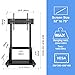 Hellsehen Mobile TV Stand,Rolling TVs Cart on Wheels Height Adjustable Heavy-Duty Floor Stand Base for 32-75 Inch LCD LED OLED Flat Panel Screens Smartboard Movable Holds up to 100lbs with Shelf