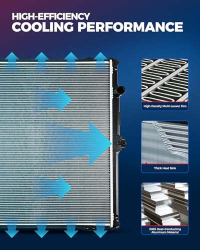 Image of KAX CU618 Radiator Replacement for 1988-1993 C1500 /K1500 /K2500 /C2500 5.0 /5.7L, (w /Transmission Oil Cooler; w /o Engine Oil Cooler; with 28.25 inch Between Tank)
