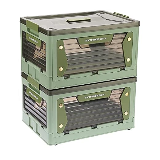 TOLIDA Caja de almacenaje de plástico de 2 piezas con tapa, plegable y apilable con ruedas tirador con cuatro puertas verde turquesa transparente 40,5 * 29 * 24cm ropa libro fruta juguetes