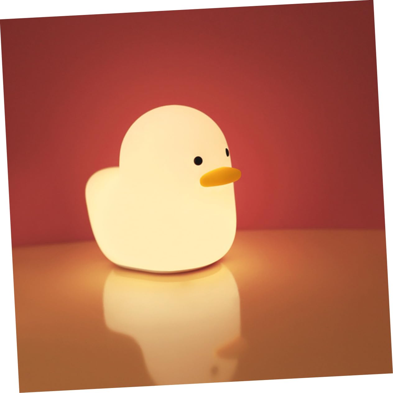 TEHAUX Lámpara Nocturna y Tamaño Compacto de Silicona Recargable por USB Diseño de Dibujos Animados, Control Palmeado para Decoración y Uso Hogar