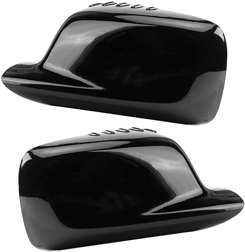 Miniatura 9 de Cubierta de espejo lateral, par izquierdo+derecho ABS carcasa de espejo retrovisor 51167074236 apto para E46 323Ci 325Ci 328Ci E65 E6, negro, Popular