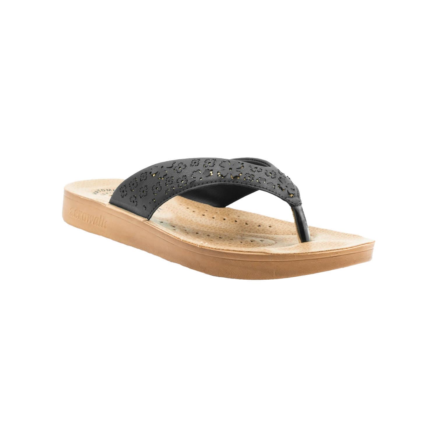 AEROWALK, Soft Comfortable & Stylish Sandal for Women | Lightweight | Anti Skid | Daily Use Wear (MZ24_BLACK_6_NT) (B089GYGG89) Amazon Price History, Amazon Price Tracker