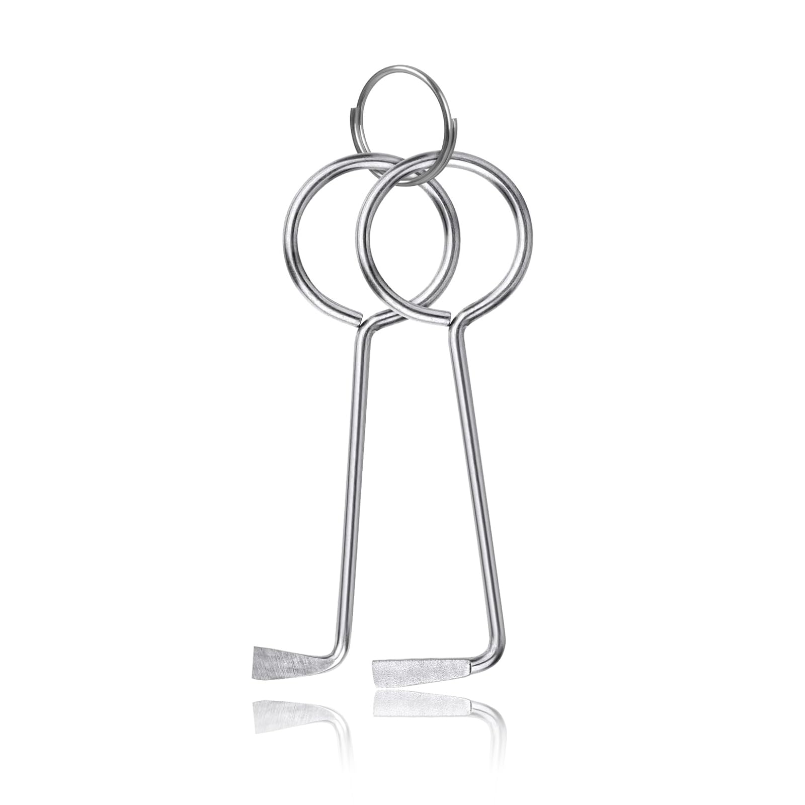 Chiave Universale per Serrature, 2 Pezzi in Acciaio Inossidabile Chiave Passepartout Universale, 2 Specifiche, Portatile Chiave Apriporta Universale, Argento, per Aprire Porte Stanze e Bagno