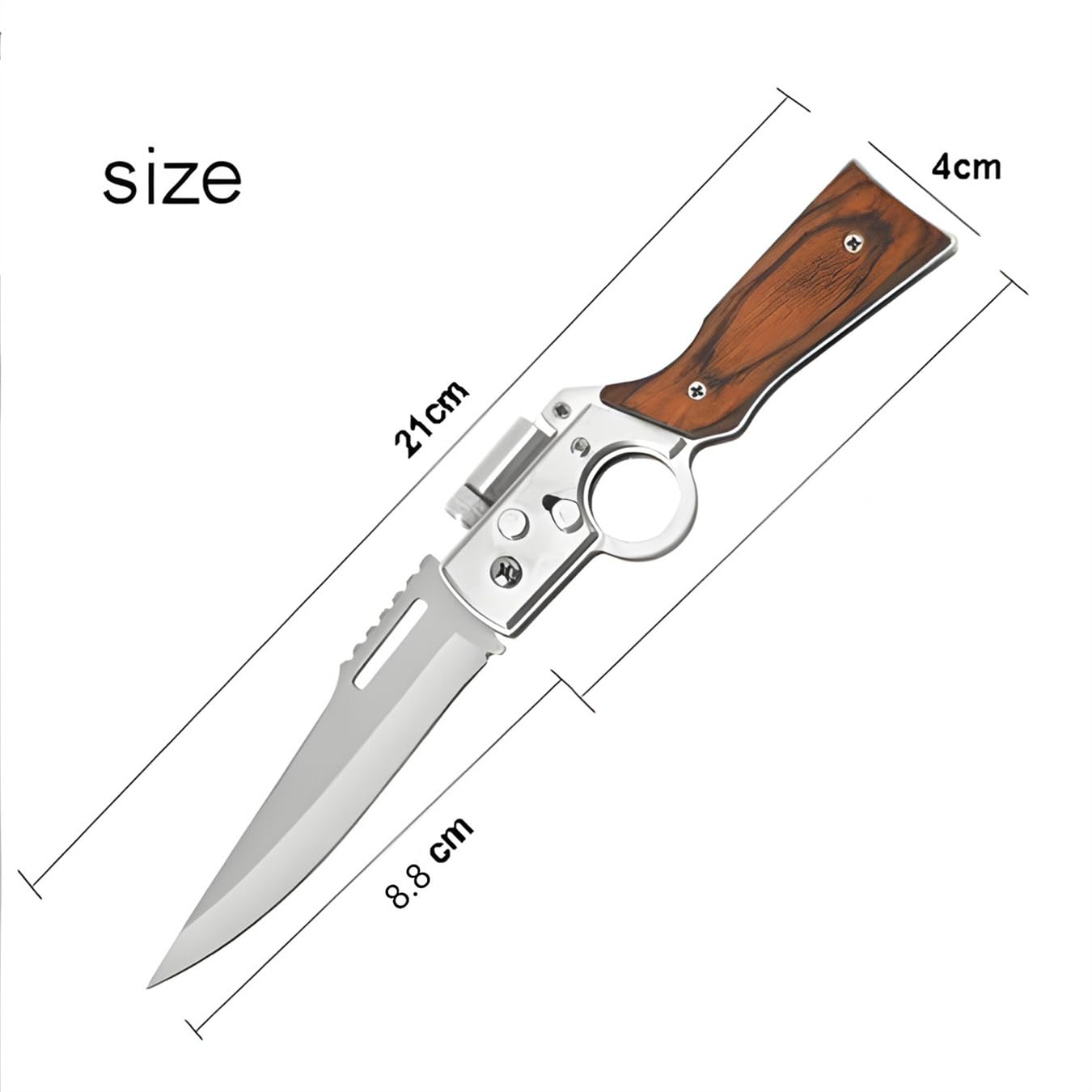 Cuchillo Ak47 EDC Herramienta Multifunción Plegable Portátil Cuchillo para Acampar al Aire Libre Cuchillo de Supervivencia con Luz Adecuado para La Vida Senderismo Camping