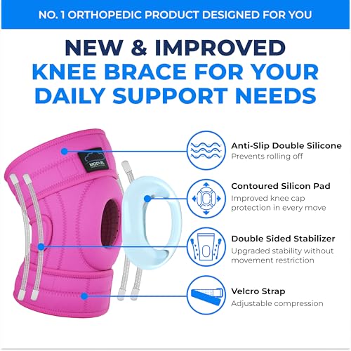 Image of Modvel ELITE Knee Brace for Men & Women - Patella Gel Pads & Side Stabilizers for ACL, Meniscus Tear, Arthritis & Injury Recovery - Maximum Support for Running, Sports & Joint Pain Relief