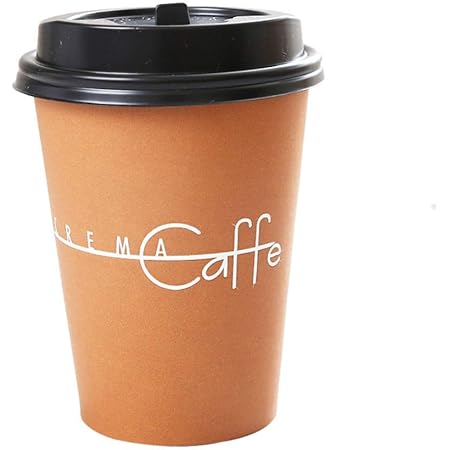 Amazon ハッピー ライフ Happylife 紙コップ 使い捨て ペーパーカップ お茶カップ コーヒーカップ フタ付き 耐熱 業務用 100個入り 12オンス 使い捨てドリンクカップ オンライン通販