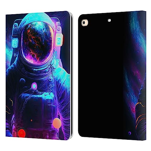 Étui iPad 9.7 anti-rayure portefeuille en cuir astronaute Wumples