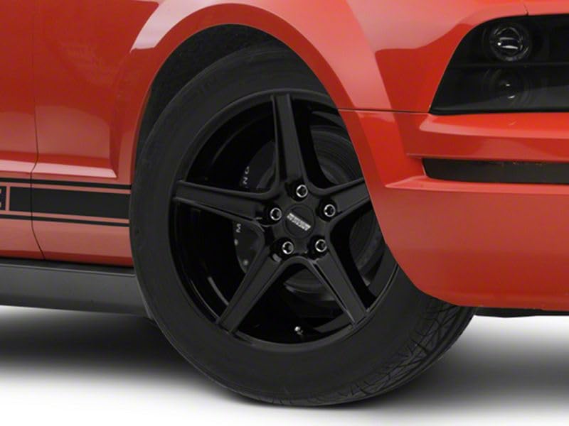AM Wheels Saleen Style Gloss Black Wheel; 18x9; 30mm Offset Compatible for 05-09...