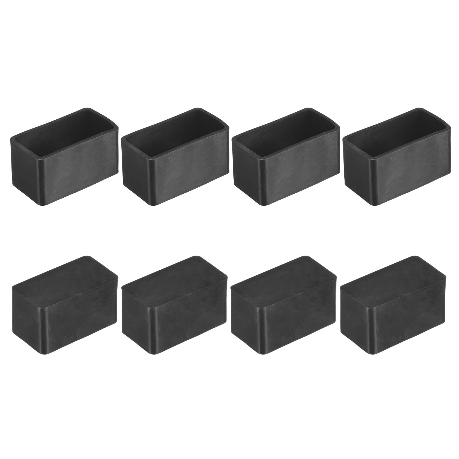 M METERXITY 8-Pack Rectangle Chair Leg Caps, 0.78 x 1.57" (20 x 40mm) PVC Chair Leg Floor Protectors for Chairs/Table/Bed