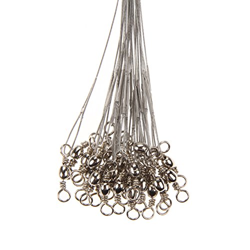 Buy PVS Fishing Lure Wire Leader Wire Spinner Steel Wire Rotating Hooks