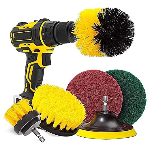 Borstfäste borrmaskin set 6 stycken borstar för borrmaskin sladdlös skruvdragare borste fäste kraft skrubborste rengöringssats bil kök kakel mattor (borr ingår ej)
