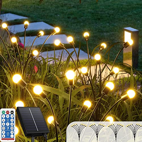 PKKP Firefly Solar Gartenlichter, 4 Stück 8LED Glühwürmchen Lichter...