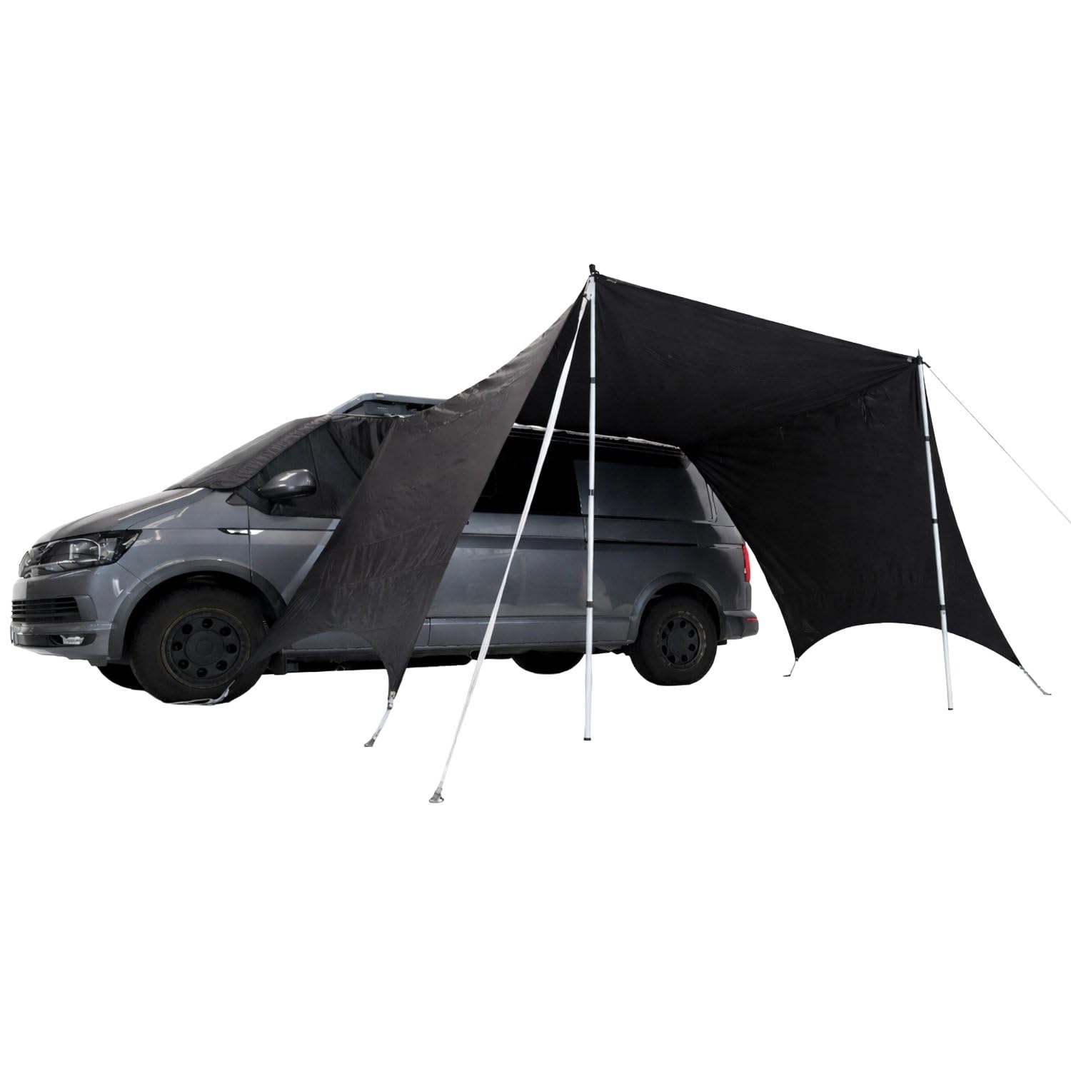 Debus WING Campervan Canopy Awning | Waterproof Van Shelter | Lightweight DebeX Fabric | Adjustable Aluminium Poles | UV50+ Sun Protection | Universal Campervan Awning