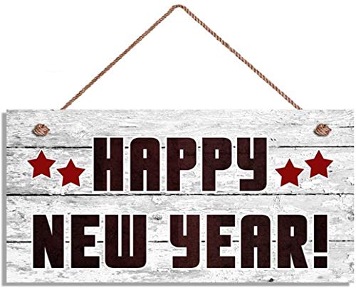 Happy-New-Year-Wood-Sign-Rustic-Holiday-Sign-Housewarming-Gift-New-Year-Party-Decor-New-Years-12x6incheshjd144 Happy New Year Wood Sign Rustic Holiday Sign Housewarming Gift New Year Party Decor New Years 12x6incheshjd144