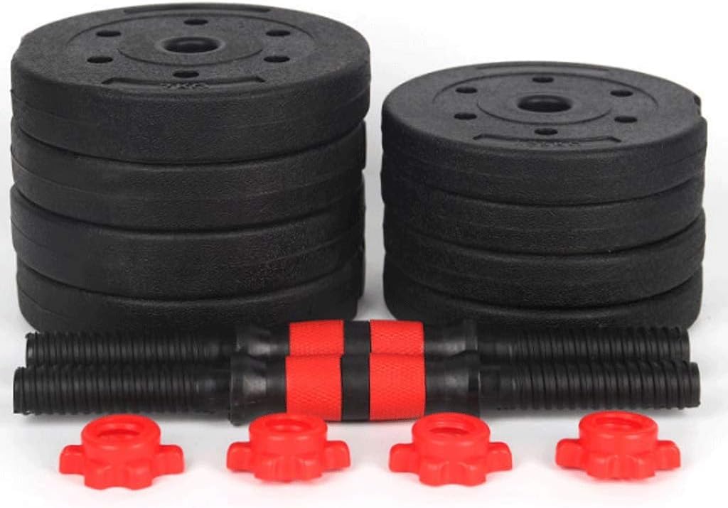 Manubrio, Set di manubri, set pesi, 2 pezzi, regolabili, for sollevamento e body building, manici ergonomici in metallo