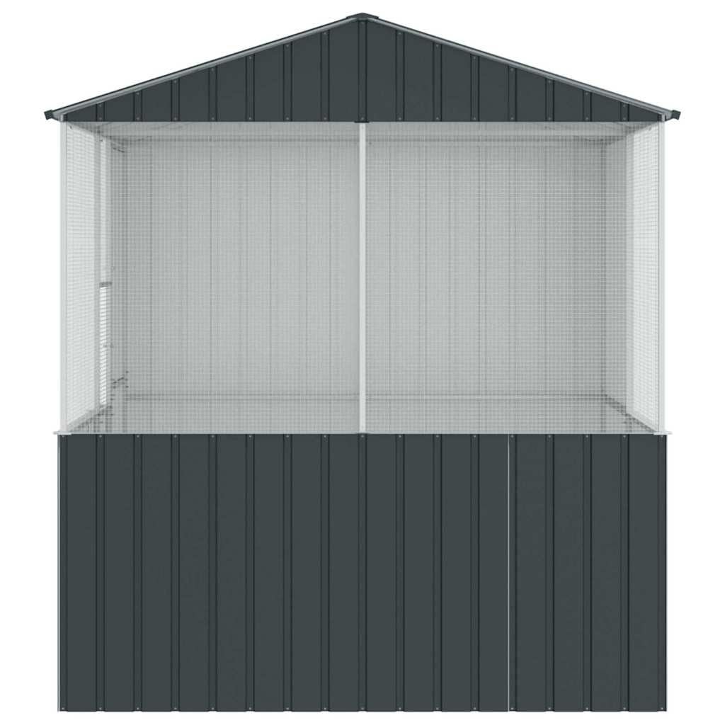 Vogelkäfig Anthrazit 215 x 209 x 230 cm Verzinkter Stahl,Tier- & Haustierbedarf,Haustierbedarf,Vogelbedarf,Vogelkäfige & -ständer,Anthrazit,73 kg-3325170