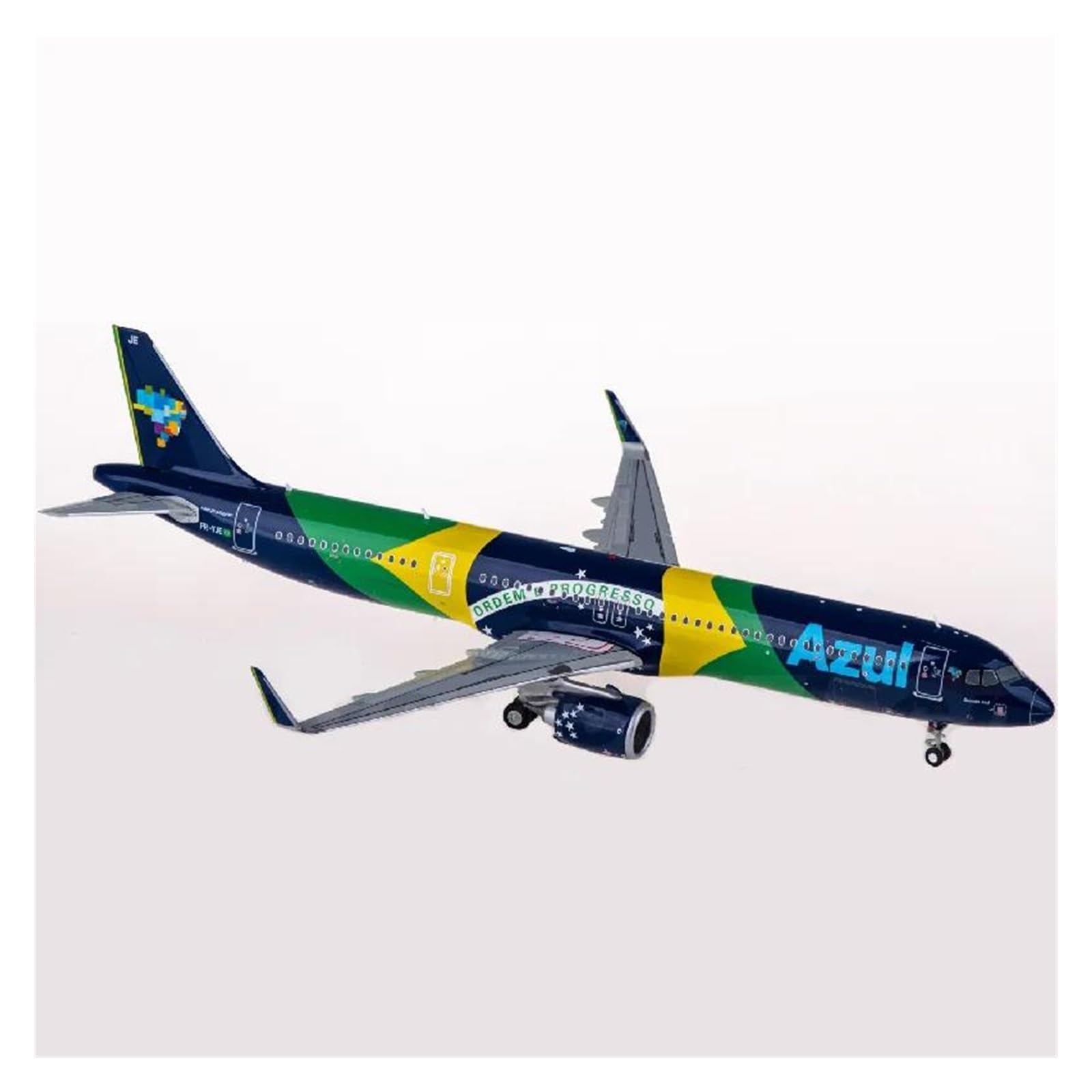 Modello in Piccola Scala Aerei 1:200 per G2AZU1085 A321neo PR-YJE Fonde sotto Pressione in Metallo Bilancia Aerei Souvenir Modello di Aviazione Kit di Costruzione di Modello