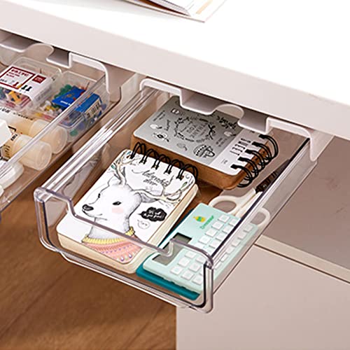 pologmase Organizador sob a mesa | gaveta autoadesivo sob a mesa | Gaveta mesa organizador economia