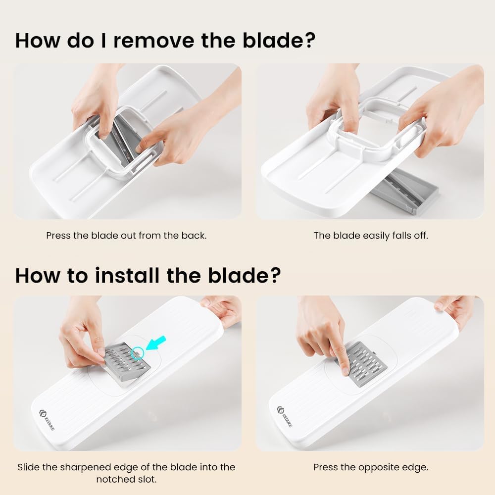 6-in-1 Multi-Functal Vetable Mandoline Slicer with Container